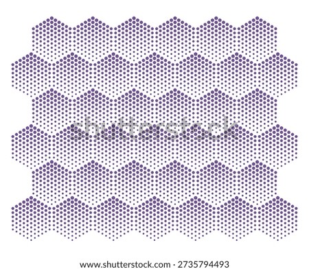 hexagonal background bee nest with halftone style vector. halftone texture and diagonal background