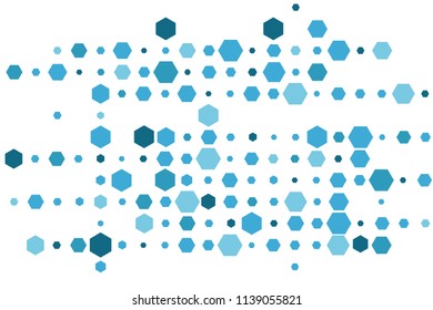 Hexagonal background,  blue color. Minimal geometric background. Vector illustration. Minimal business background. Eps 10.