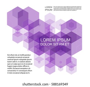 Hexagonal background with place for text