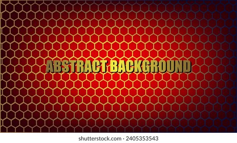 Fondo hexagonal con color rojo y dorado agradable para tapicería o banner