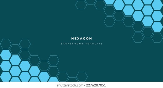 Hexagonal background template copy space for poster, banner, landing page, or pamphlet