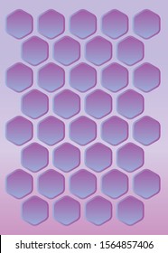 Hexagonal backgruond vapor gradient pink and purple 