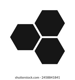 Hexagonal Beehive Cells Icon Isolated Vector Illustration