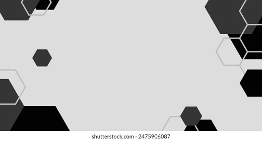 Hexagonal Black And Grey Background