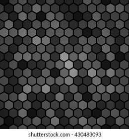 Hexagonal black pattern background vector illustration for design