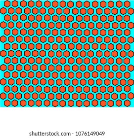 Hexagonal block pattern Background material blue wallpaper- Vector illustration