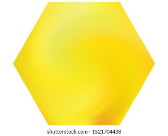 Hexagonal blurred background. Futuristic backdrop in style of 90th, 80th, 70h. Trendy soft color logo. Yellow modern abstract cover for your graphic design or creative projects.