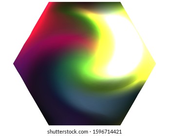 Hexagonal blurred background. Minimal backdrop in style of 90th, 80th, 70h. Trendy soft color illustration. Black modern abstract cover for your graphic design or creative projects.