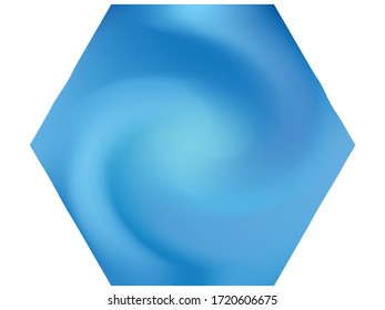 Hexagonal blurred background. Trendy soft color theme. Isolated backdrop in style of 90th, 80th, 70h. Blue modern abstract cover for your graphic design or creative projects.