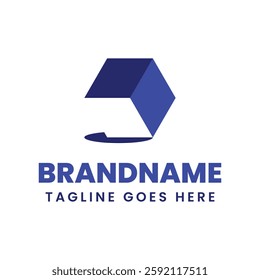 Hexagonal Box Arrow Logo, for businesses in logistics, technology, or packaging industries