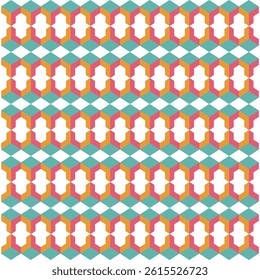 Hexagonal Box square background pattern design. 