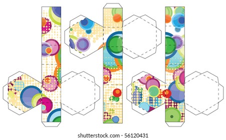 hexagonal box unique template set 1