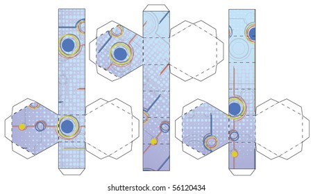 hexagonal box unique template set 3