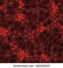 Patrón sin fisuras de camuflaje hexagonal. Resumen de la textura moderna de diseño digital contemporáneo. Ornamento geométrico militar para la impresión de tela, moda y envoltura de vinilo. Ilustración vectorial.