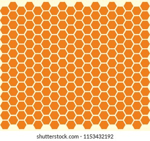 Hexagonal cell seamless pattern, comb texture. Vector illustration