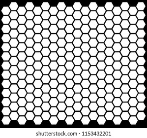 Hexagonal cell seamless pattern, comb texture. Vector illustration