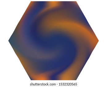 Hexagonal chromatic background. Trendy soft color art. Popular backdrop in style of 90th, 80th, 70h. Blue effective modern screen design for brochure, calendar, cards or invitation.