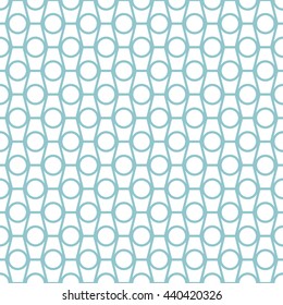 Hexagonal with circles grid design,Vector seamless pattern.