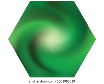 Hexagonal colorful background. Trendy soft color theme. Geometric backdrop in style of 90th, 80th, 70h. Green elegant and effective, smooth blurred modern gradient cover.