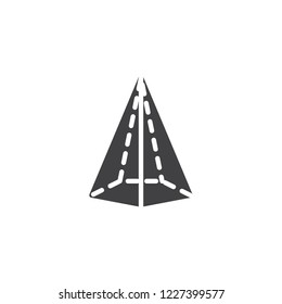 Hexagonal cone geometrical figure vector icon. filled flat sign for mobile concept and web design. Cone geometric shape simple solid icon. Symbol, logo illustration. Pixel perfect vector graphics