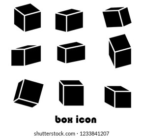 hexagonal cube box on a white background.Illustration .paper Gift.Box icon set.Simple Set of Abstract Product Related Vector Line Icons. 3D hexagonal shape is a geometric shape 
