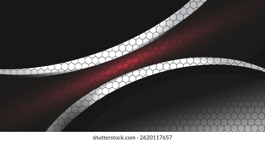 Fondo verde del ciberespacio hexagonal. Patrón de tecnología de rejilla hexagonal.