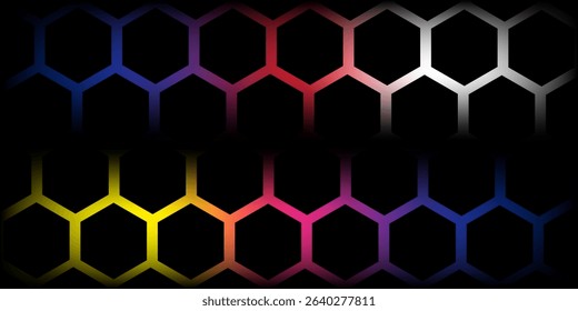 Hexagonal cyberspace green background. Hexagon grid tech pattern.Esp10