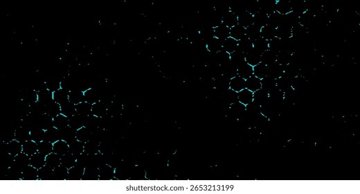 Fondo verde del ciberespacio hexagonal. Patrón de tecnología de rejilla hexagonal.