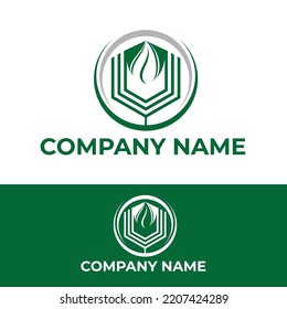 Hexagonal cyrcle logo design for company