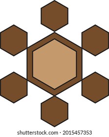 A hexagonal design - Illustration , vector 