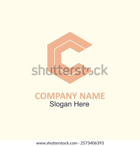 Hexagonal design with letter C and company details, ideal for branding and marketing materials, business presentations, or digital media.
