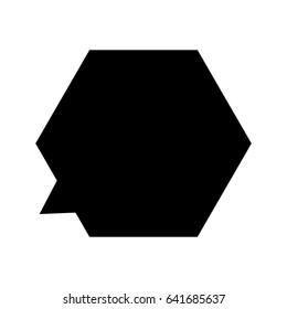 Hexagonal dialog icon