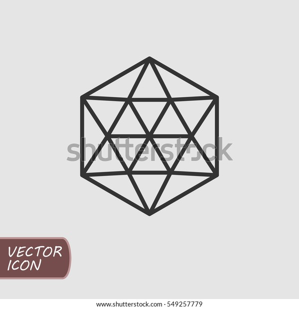 Hexagonal Diamond Outline Icon Stock Vector (Royalty Free) 549257779