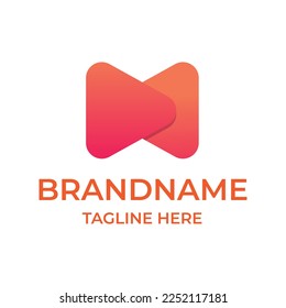 Hexagonal Digital Media Modern Logo Icon