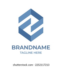 Hexagonal Digital Media Modern Logo Icon