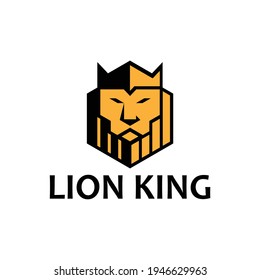 sechseckige Seite des Löwe-Logos, Vektorgrafik