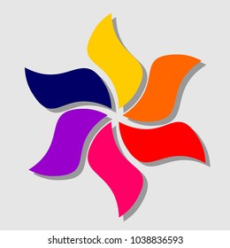 Hexagonal flower, logo design element