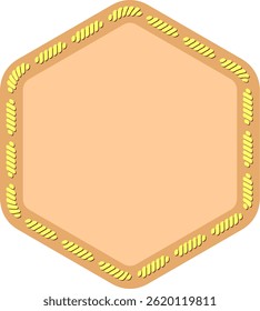 A hexagonal frame design ideal for web applications or graphic presentations.