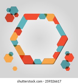 Hexagonal frame vector template