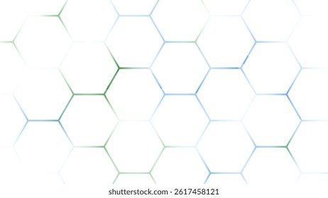 Hexagonal gaming honeycomb abstract background. Hexagon technology futuristic dark vector abstract background with blue and pink colored bright flashesunder hexagon. 