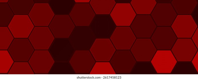Hexagonal gaming honeycomb abstract background. Hexagon technology futuristic dark vector abstract background with blue and pink colored bright flashesunder hexagon. 