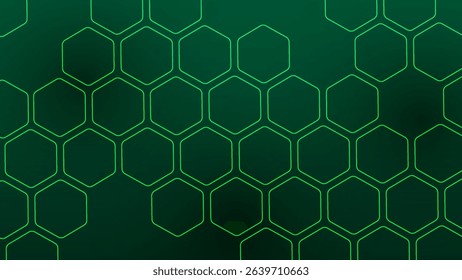 Hexagonal gaming honeycomb abstract background. Hexagon technology futuristic dark vector abstract background. Neon technology bright flashesunder hexagon. 