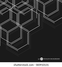 Hexagonal geometric background. Business presentation for your design and text. Minimal graphic concept. Eps 10 stock vector illustration