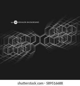 Hexagonal geometric background. Business presentation for your design and text. Minimal graphic concept. Eps 10 stock vector illustration