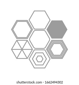 Hexagonal geometric background. - genetic, social network and future geometric template.