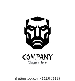 hexagonal and geometric men face with a strong look