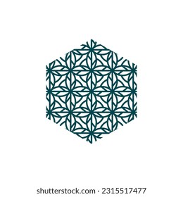 Hexagonal Geometric Pattern logo design, Abstract Hexagon Logo design template
