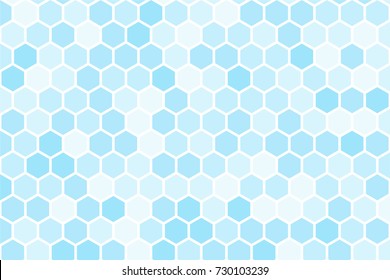 Hexagonal Geometric Pattern Pastel sky blue