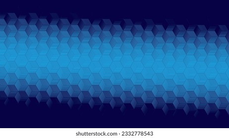 Hexagonal Geometry Pattern with Lines. Geometric Degrade Gradient Motif for Header, Poster, Flyer, Presentation. Technology or Science Vector Background.