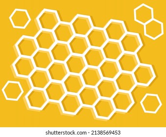 Fondo de corte de papel de patrón de honeycomb amarillo dorado exagerado